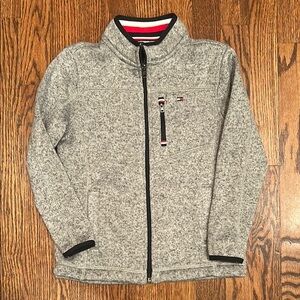 Tommy Hilfiger Gray Jacket with Red and Blue Accents